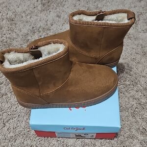Cat & Jack Tan Suede Ankle Boots